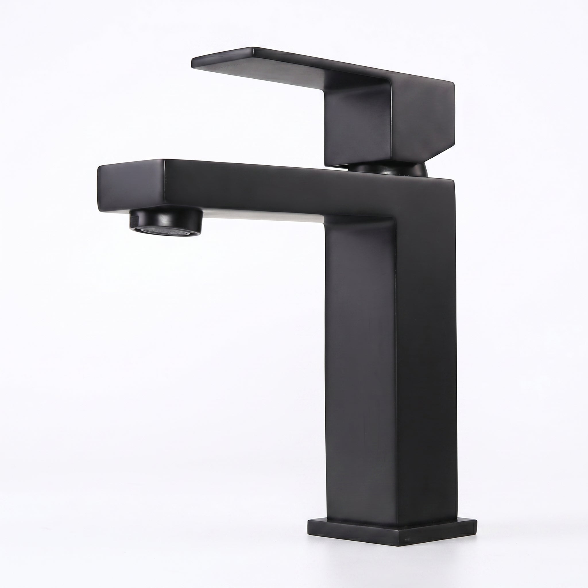 Arizona Single Handle Bathroom Sink Stainless Steel Faucet in Matte Black