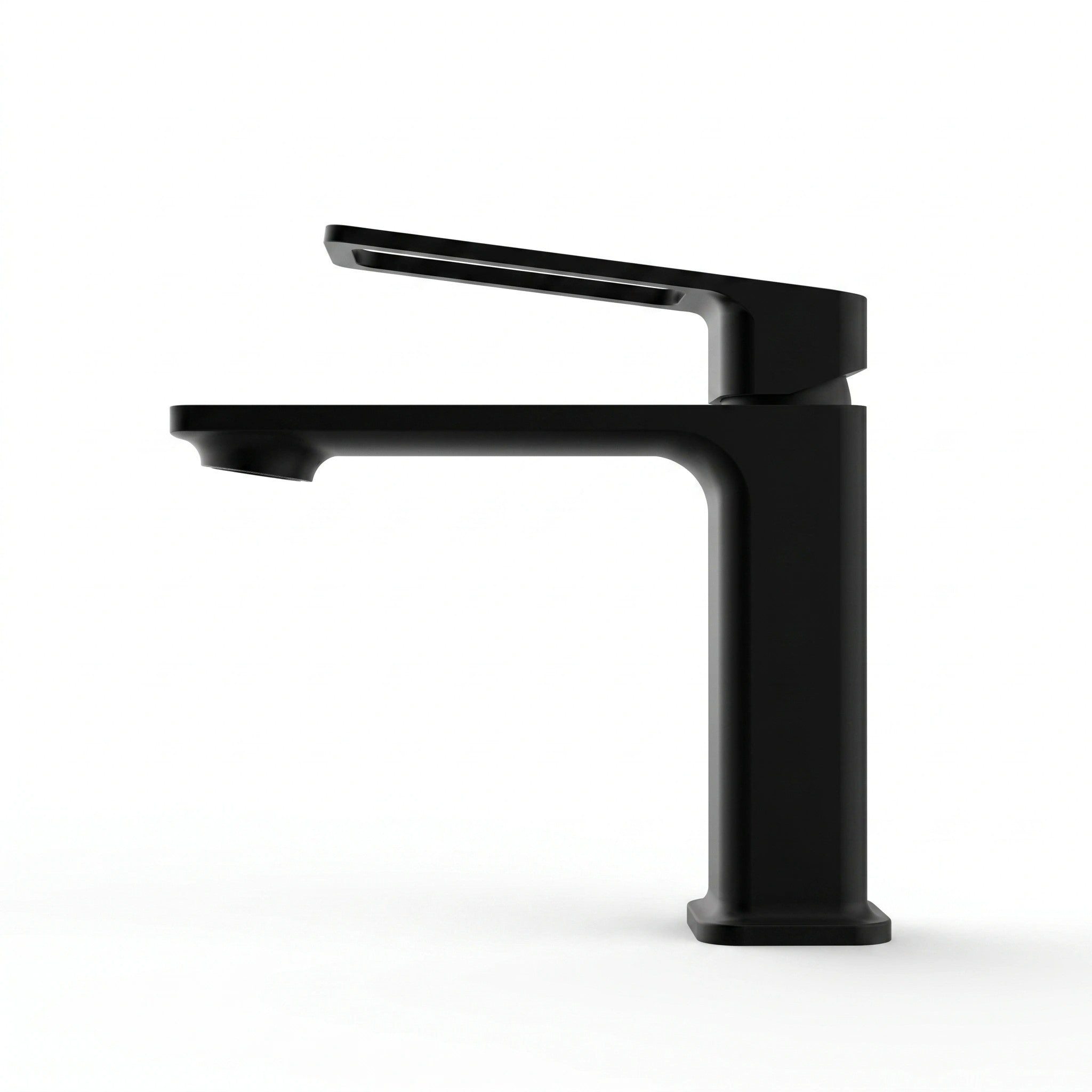 Robinet de Lavabo de Salle de Bains à 1 Poignée Athena en Noir Mat