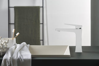 Robinet de Lavabo de Salle de Bains à 1 Poignée Bari en Chromé