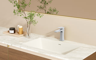 Robinet de Lavabo de Salle de Bains à 1 Poignée Bari en Chromé