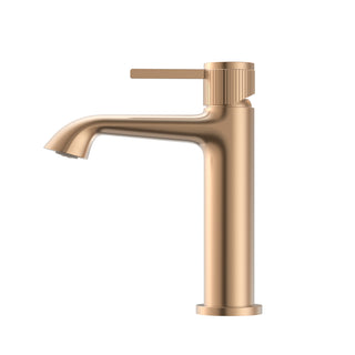 Robinet de Lavabo de Salle de Bains à 1 Poignée Reggio en Or Rose