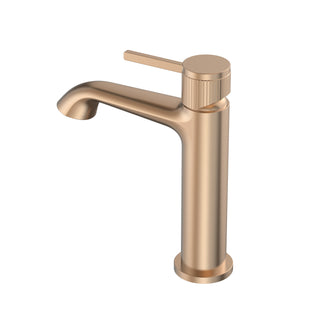 Robinet de Lavabo de Salle de Bains à 1 Poignée Reggio en Or Rose