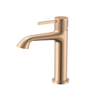 Robinet de Lavabo de Salle de Bains à 1 Poignée Reggio en Or Rose