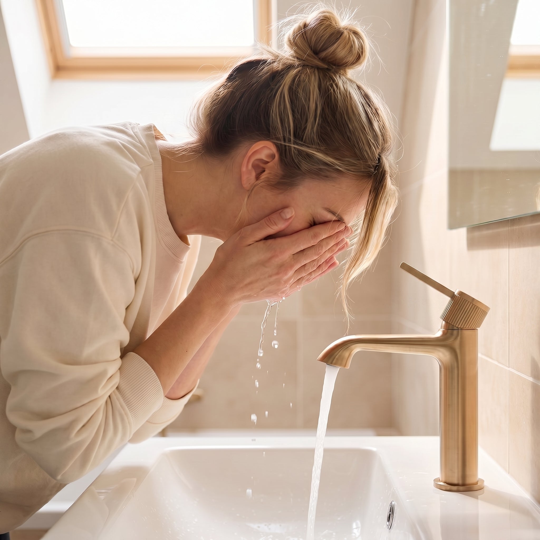 Reggio Single Handle Bathroom Sink Faucet in Rose Gold