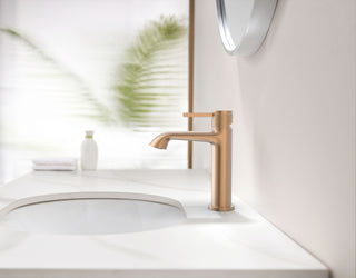 Robinet de Lavabo de Salle de Bains à 1 Poignée Reggio en Or Rose