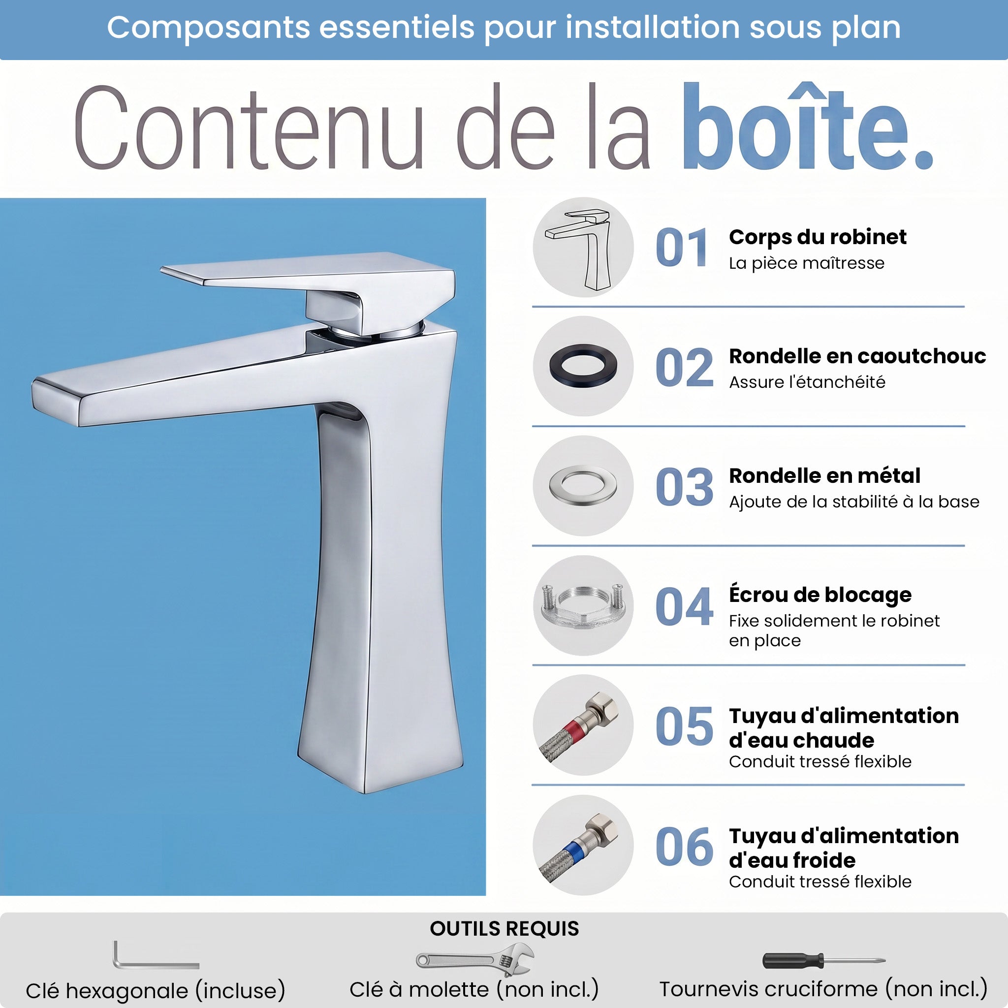 Bari Single Handle Bathroom Sink Faucet in Chrome