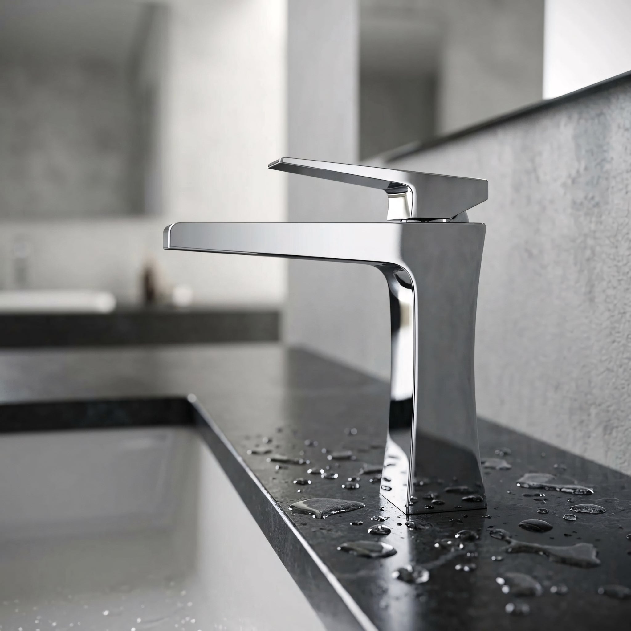 Bari Single Handle Bathroom Sink Faucet in Chrome