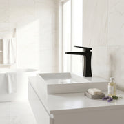 Bari Single Handle Bathroom Sink Faucet in Matte Black