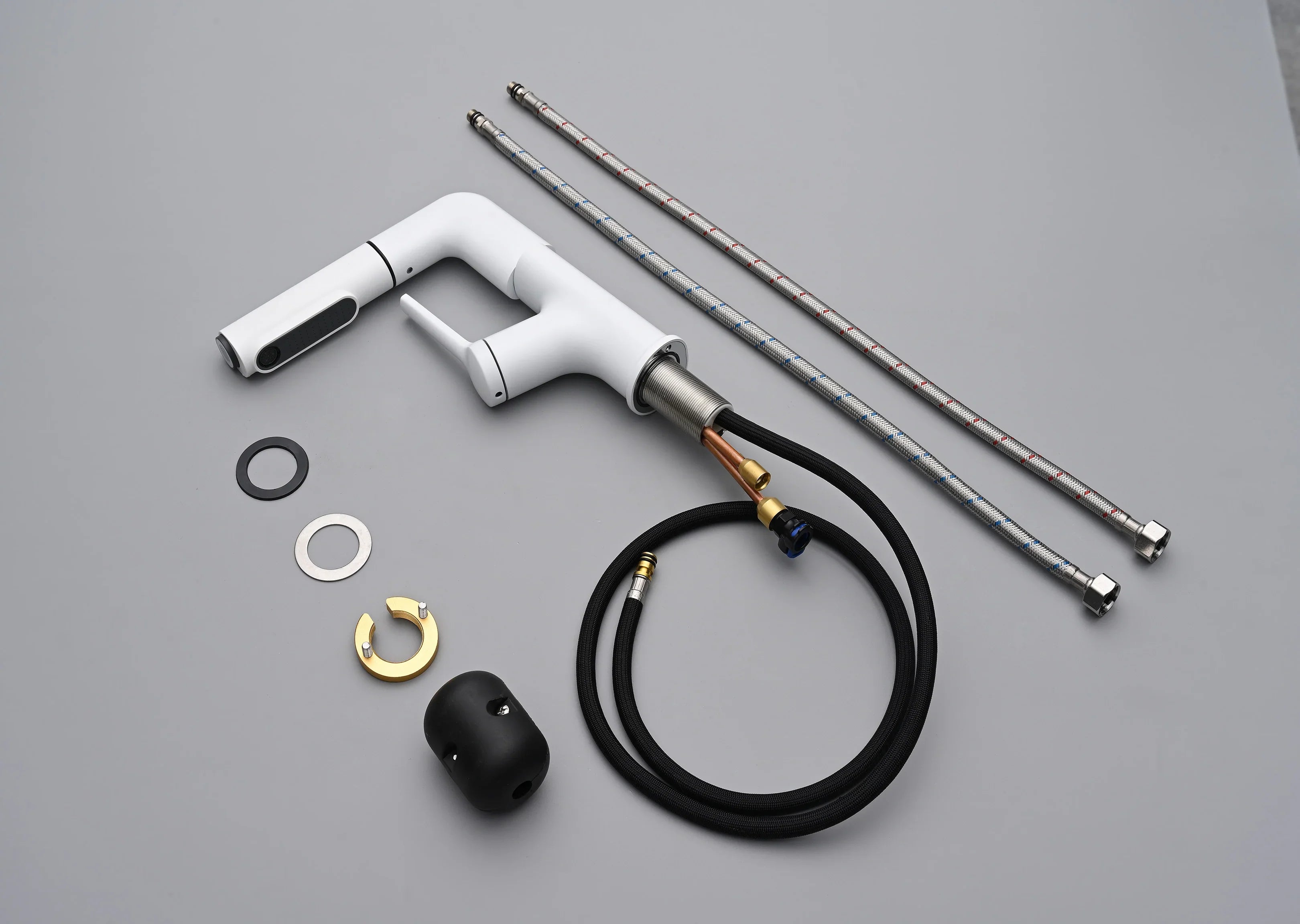 Fontaine Single Handle Bathroom Sink Faucet in White