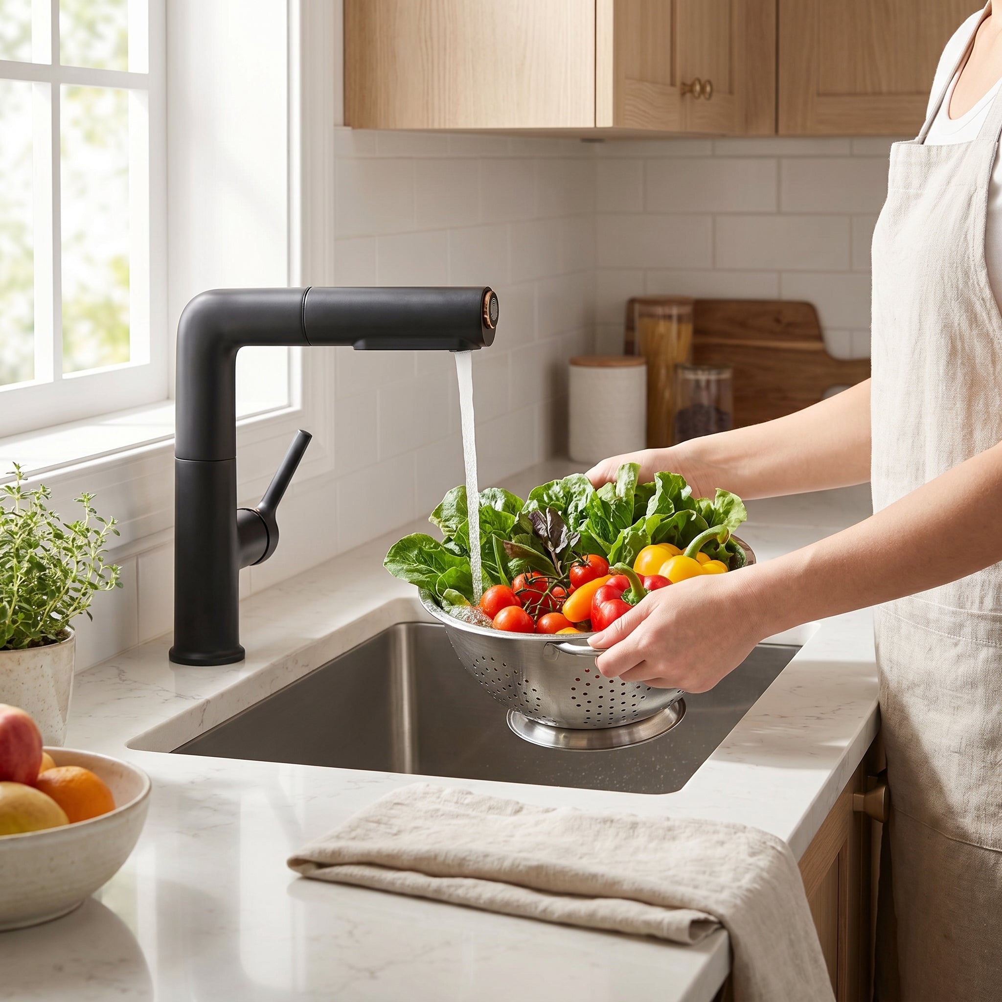 Fontaine Single Handle Bathroom Sink Faucet in Black