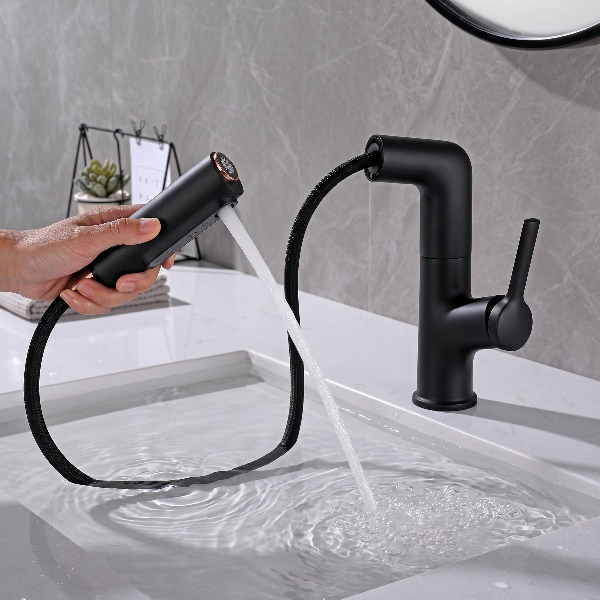 Fontaine Single Handle Bathroom Sink Faucet in Black