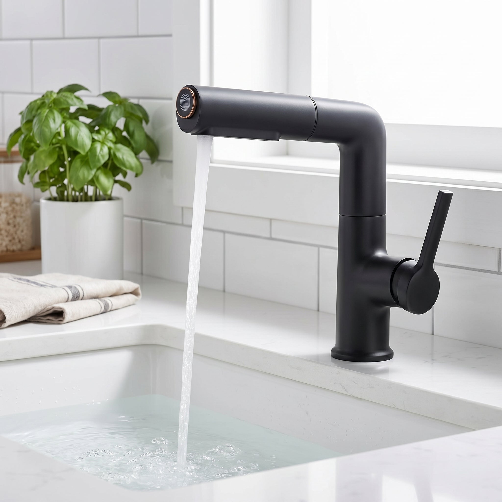 Fontaine Single Handle Bathroom Sink Faucet in Black