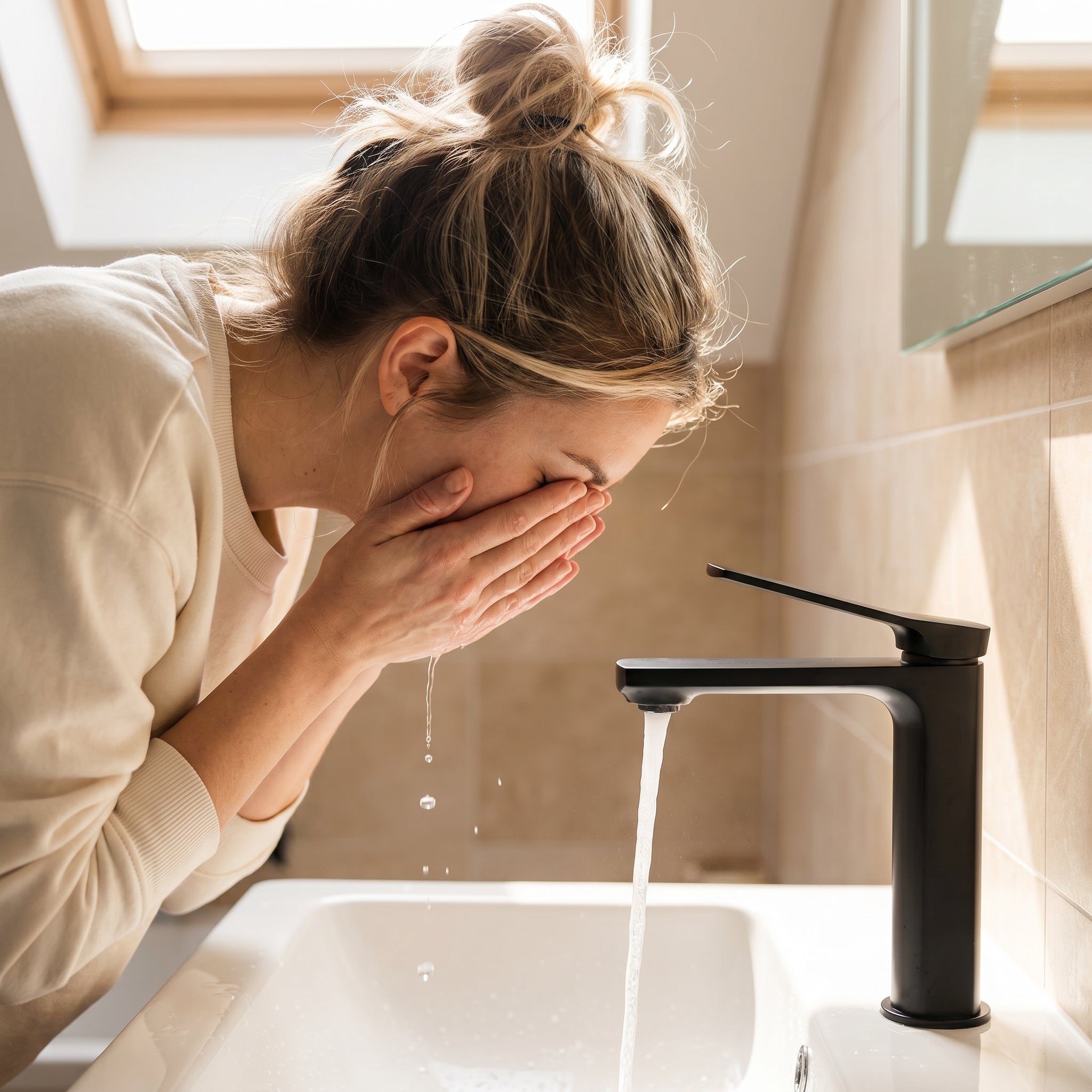 Robinet de Lavabo de Salle de Bains à 1 Poignée Idaho en Noir Mat