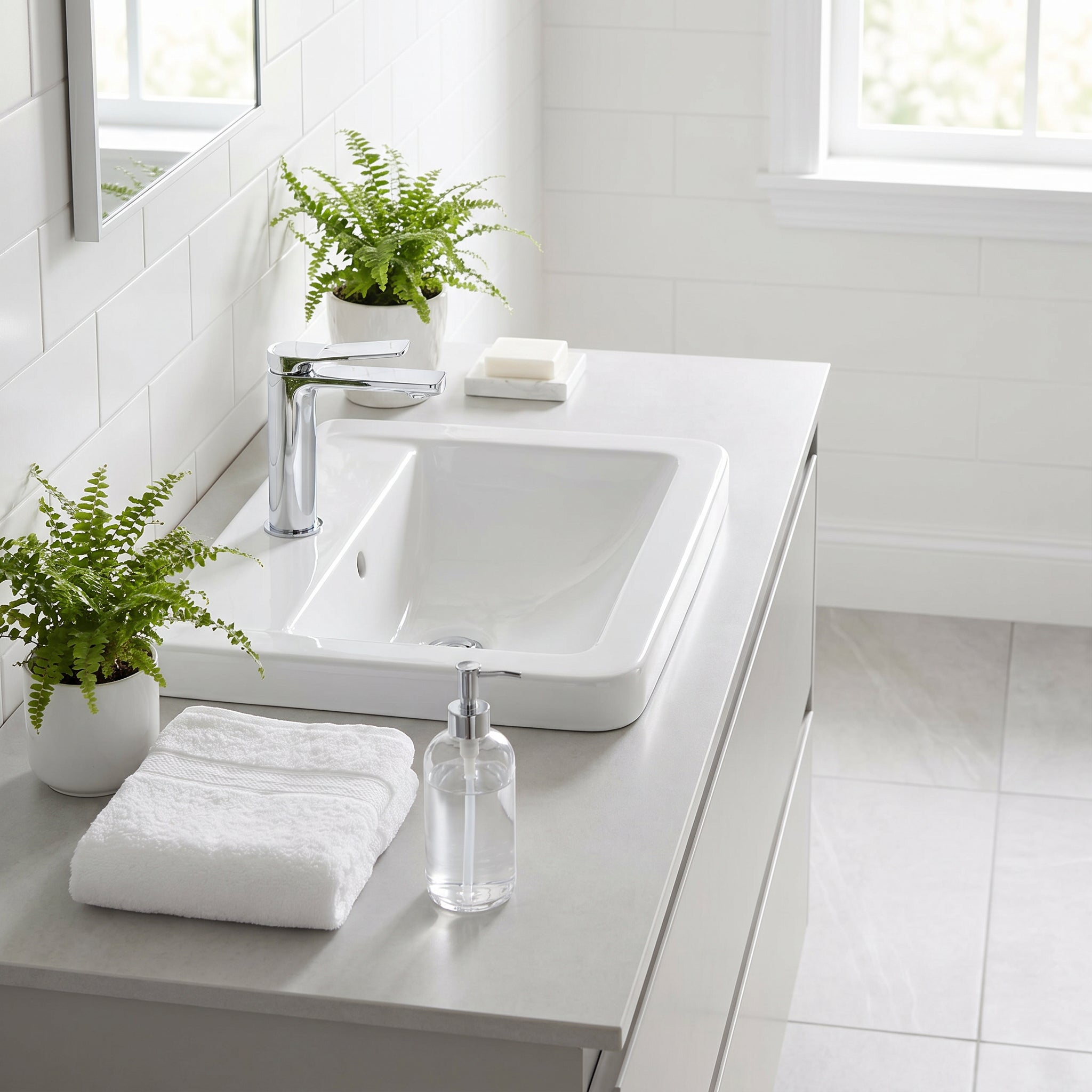 Robinet de Lavabo de Salle de Bains à 1 Poignée Idaho en Chromé