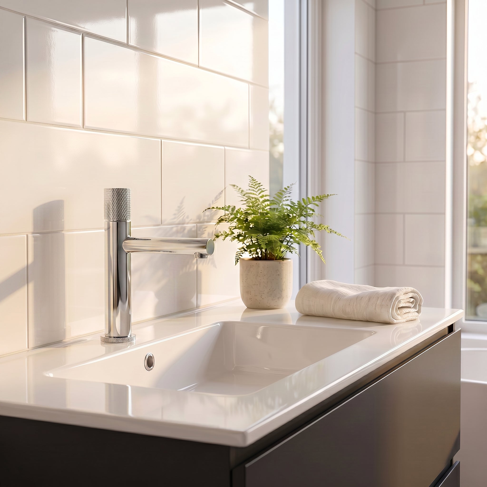 Robinet de Lavabo de Salle de Bains à 1 Poignée Sorento en Chrome