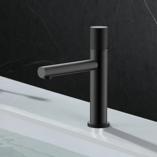 Sorento Single Handle Bathroom Sink Faucet in Matte Black