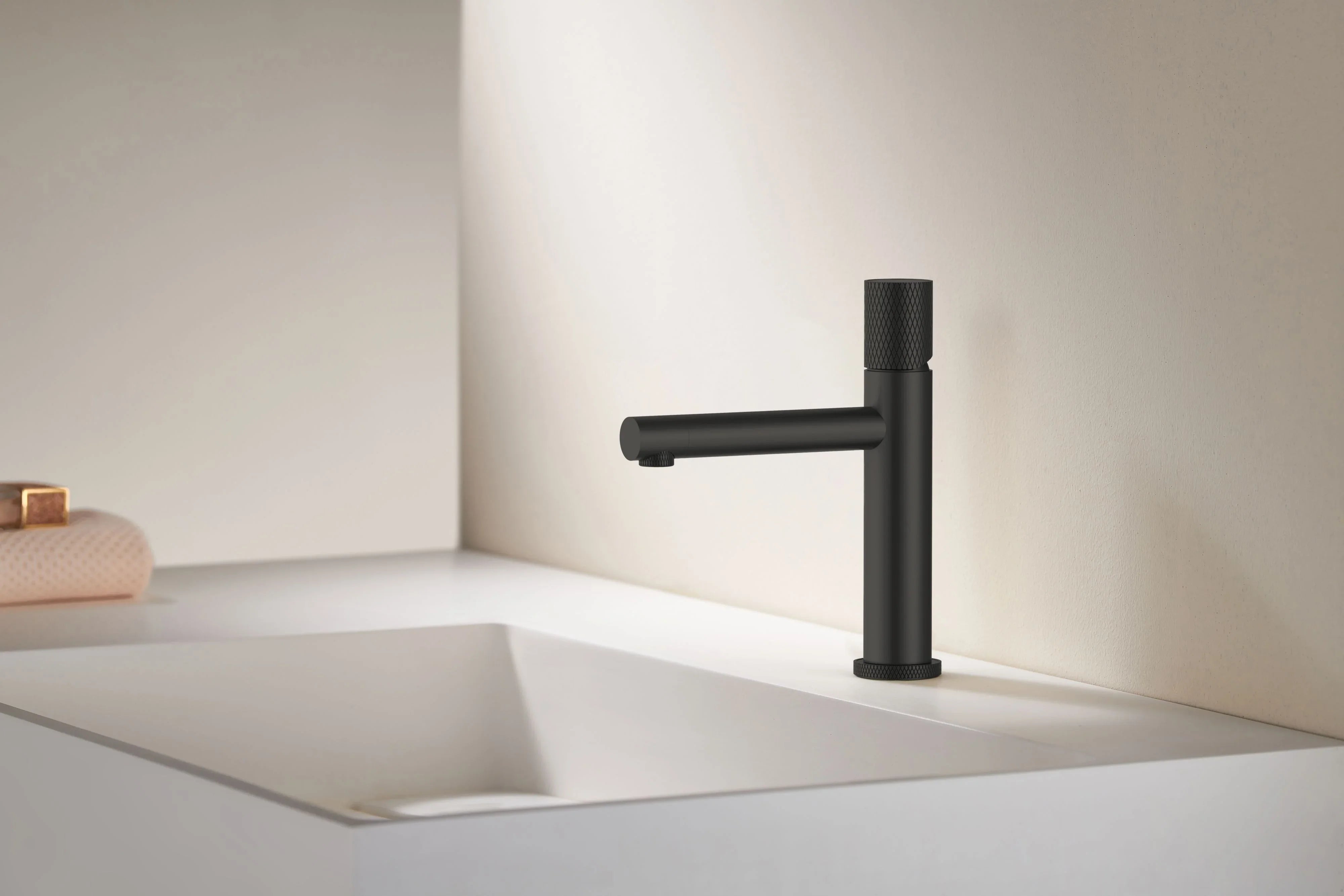 Sorento Single Handle Bathroom Sink Faucet in Matte Black