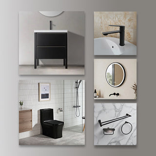 Powder Room Bundle Promo - 30 inch Vanity, Faucet, Toilet, LED Mirror & Accessories