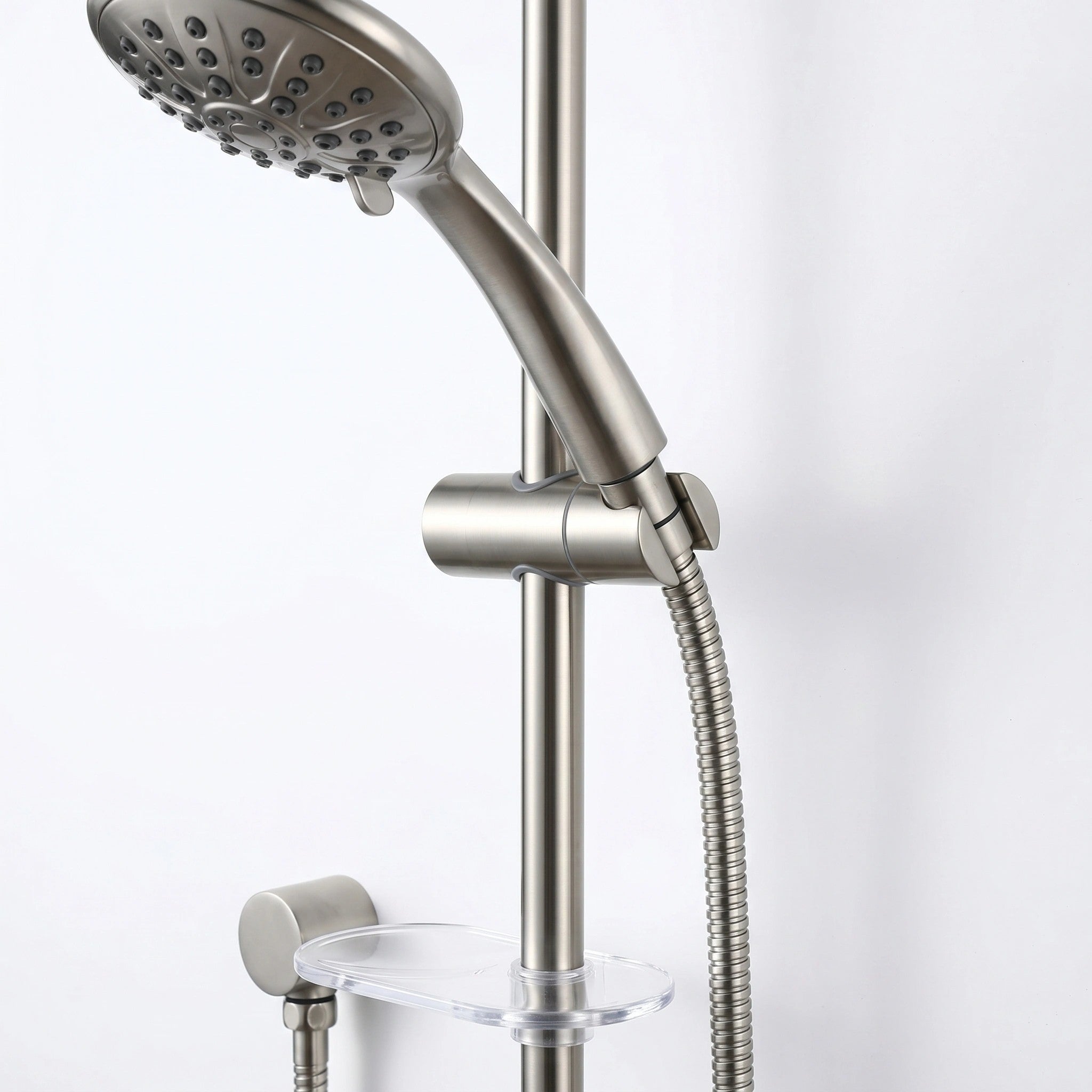 Bonn Brushed Nickel 4-Piece Slide Bar Shower Combo