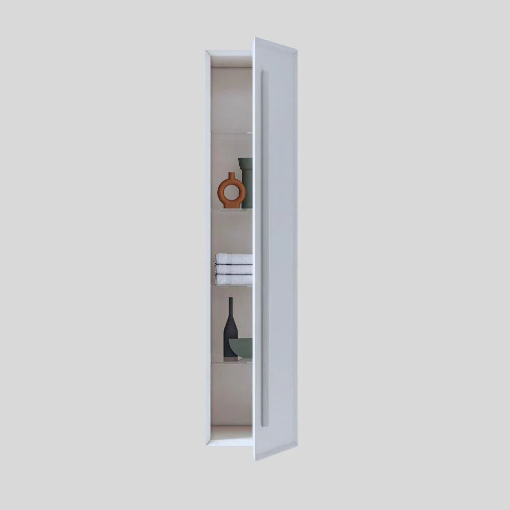 Bathroom Wall Hung Linen Cabinet - Matte White