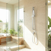 Camellia Sliding Rail Handheld Shower Set - Polished Chrome