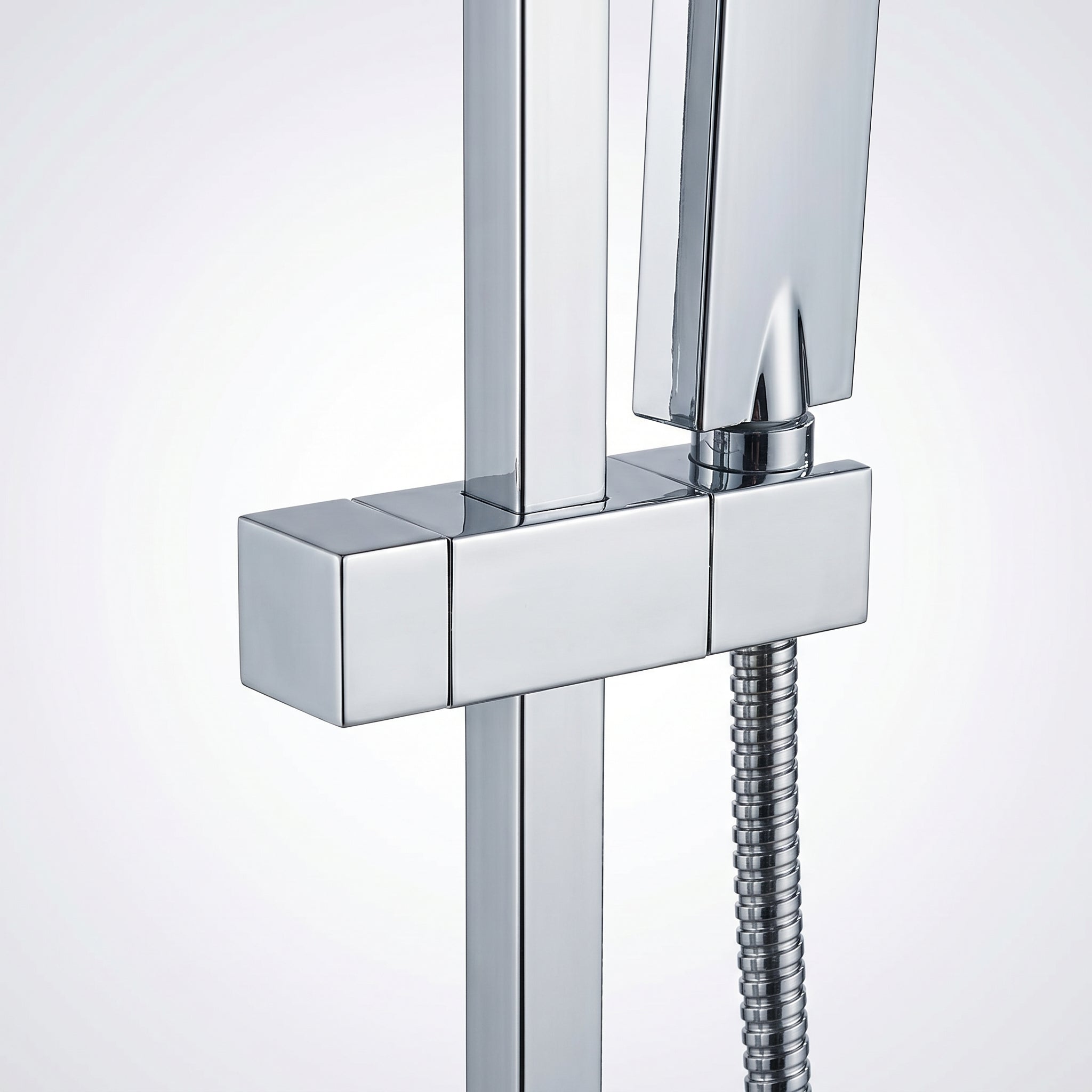 Camellia Sliding Rail Handheld Shower Set - Polished Chrome