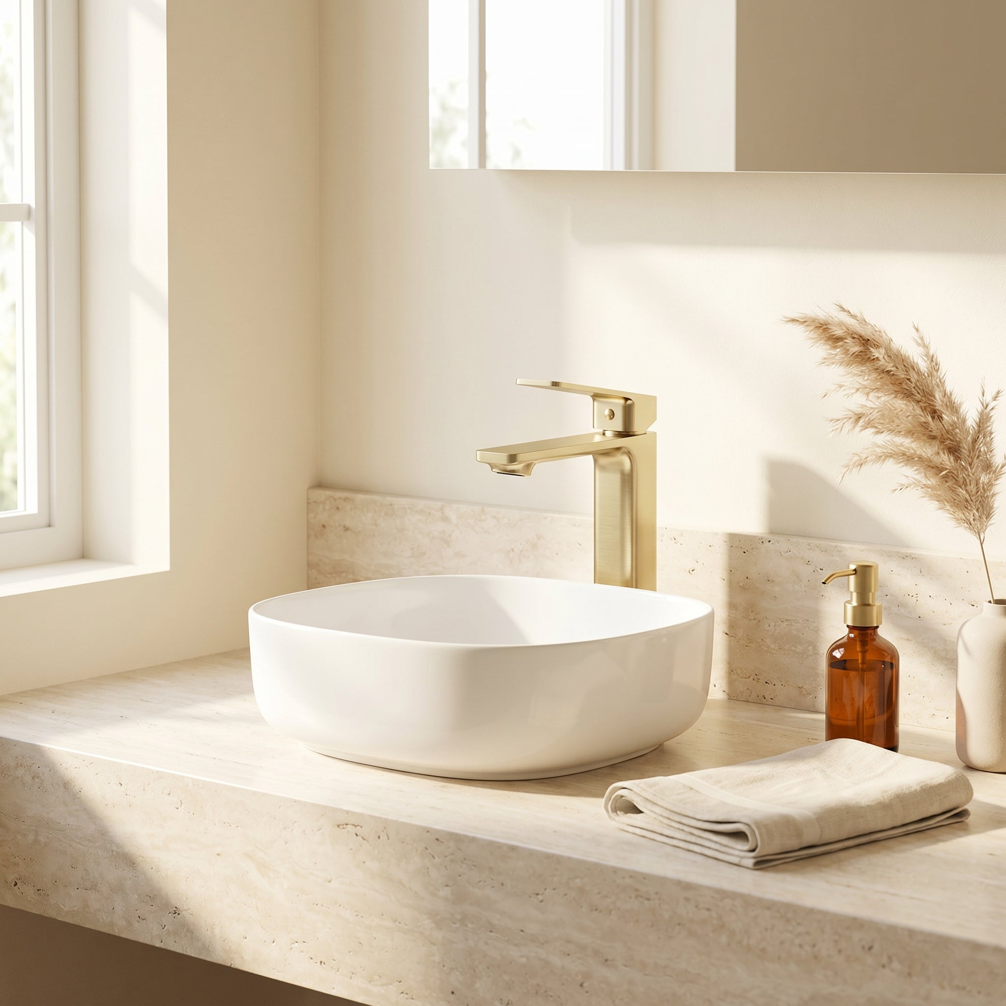 Camaro Single Handle Bathroom Sink Faucet in Brushed Gold