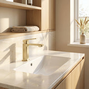 Camaro Single Handle Bathroom Sink Faucet in Brushed Gold