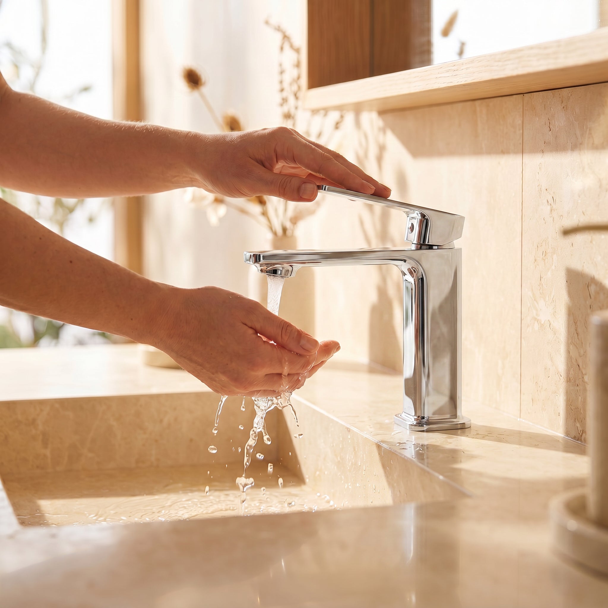 Robinet de Lavabo de Salle de Bains à 1 Poignée Camaro en Chromé