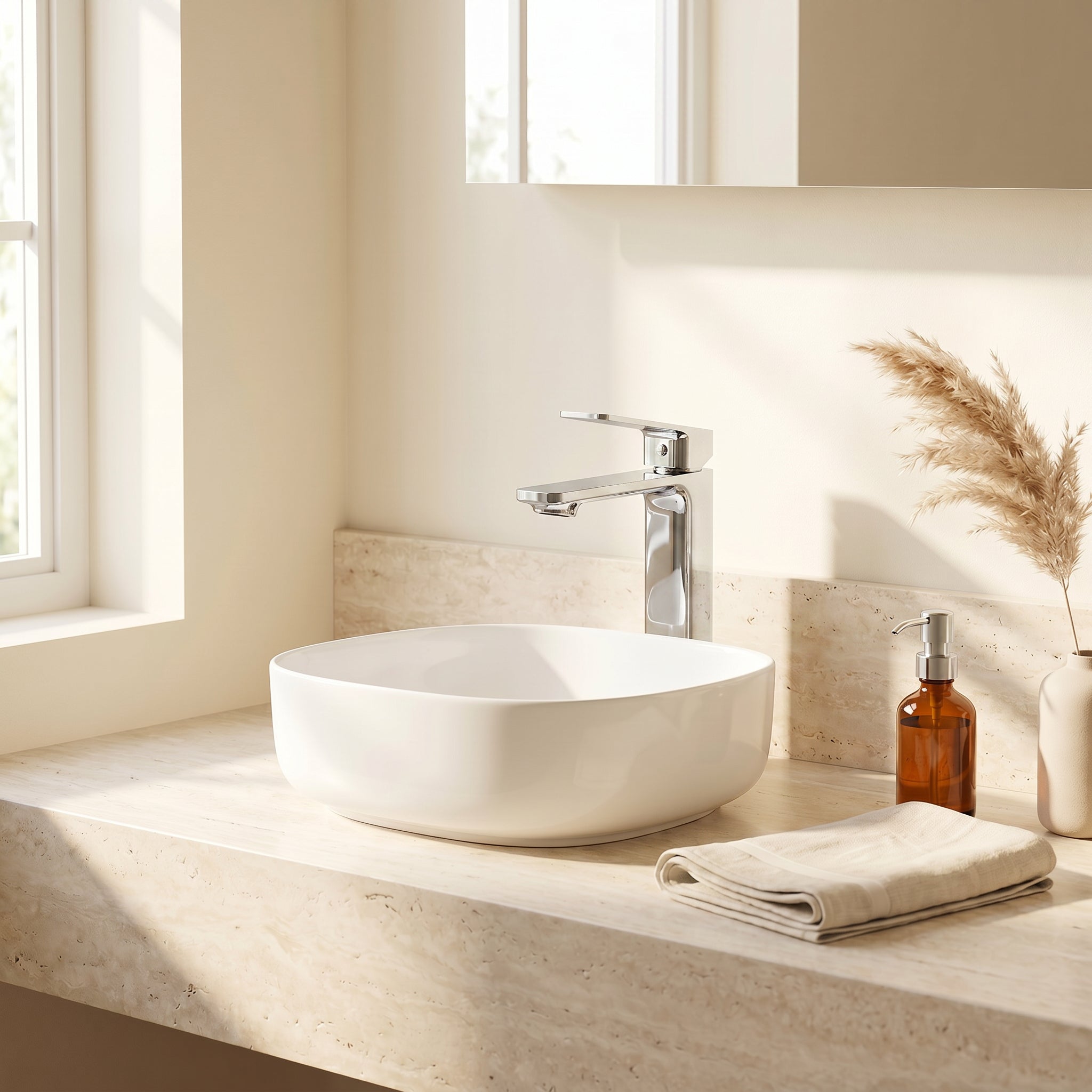 Robinet de Lavabo de Salle de Bains à 1 Poignée Camaro en Chromé