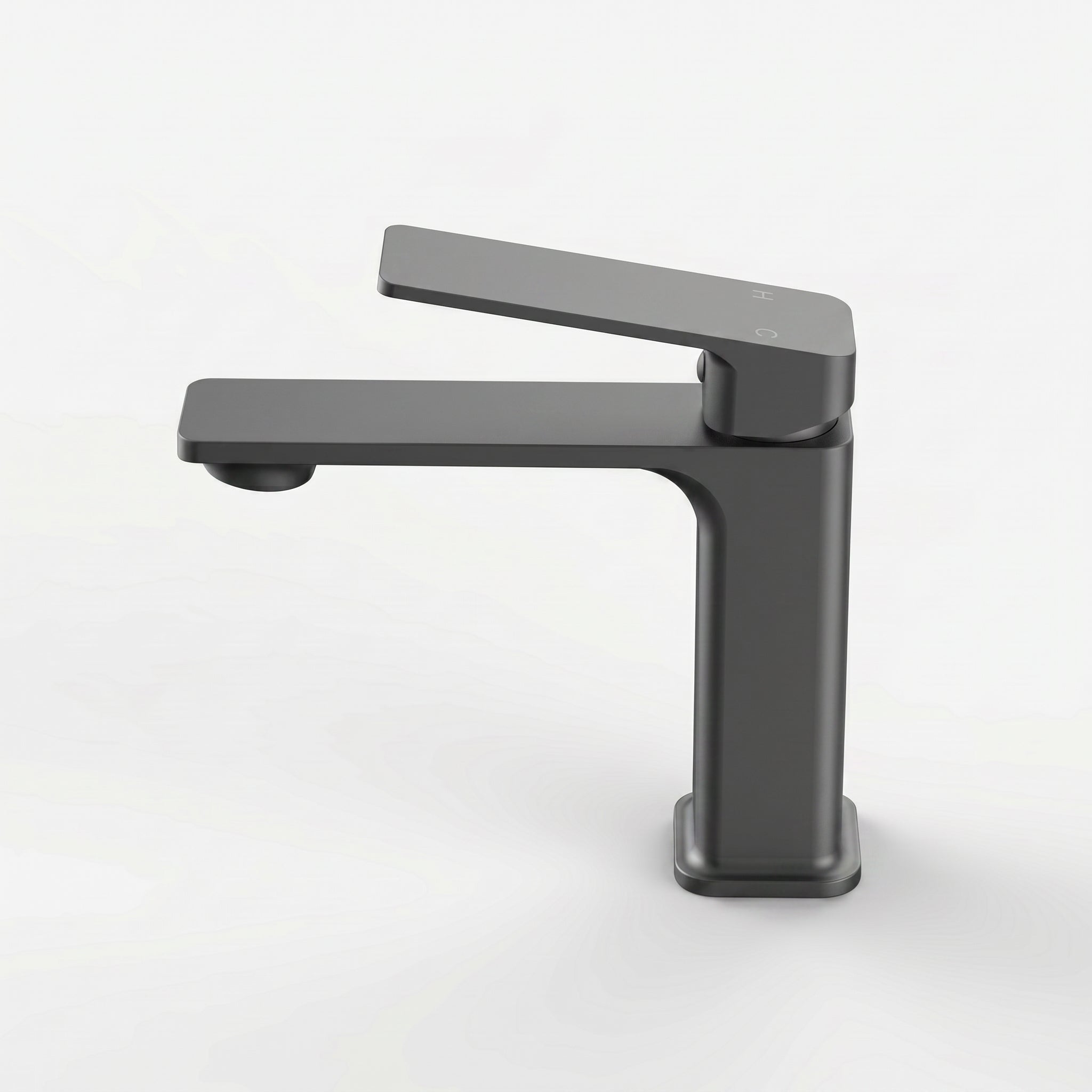 Robinet de Lavabo de Salle de Bains à 1 Poignée Camaro en Gris Acier