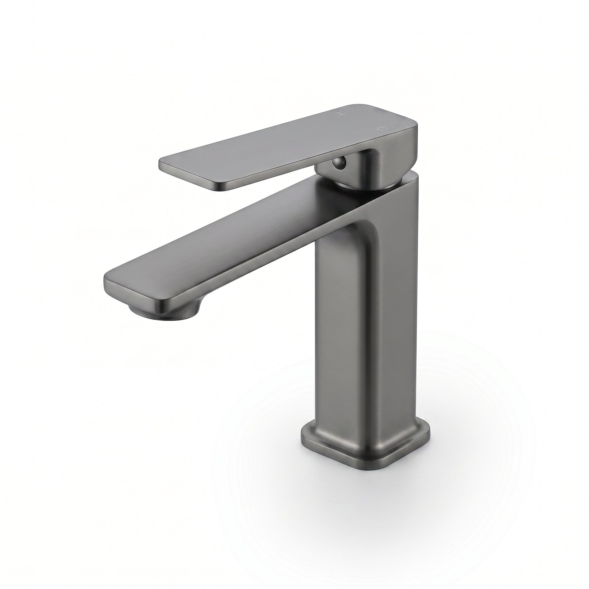 Robinet de Lavabo de Salle de Bains à 1 Poignée Camaro en Gris Acier