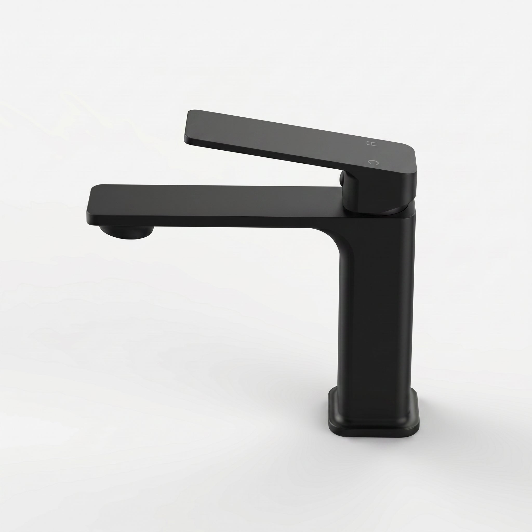 Robinet de Lavabo de Salle de Bains à 1 Poignée Camaro en Noir Mat