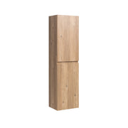 Armoire à linge suspendue murale de salle de bain - Chêne brut