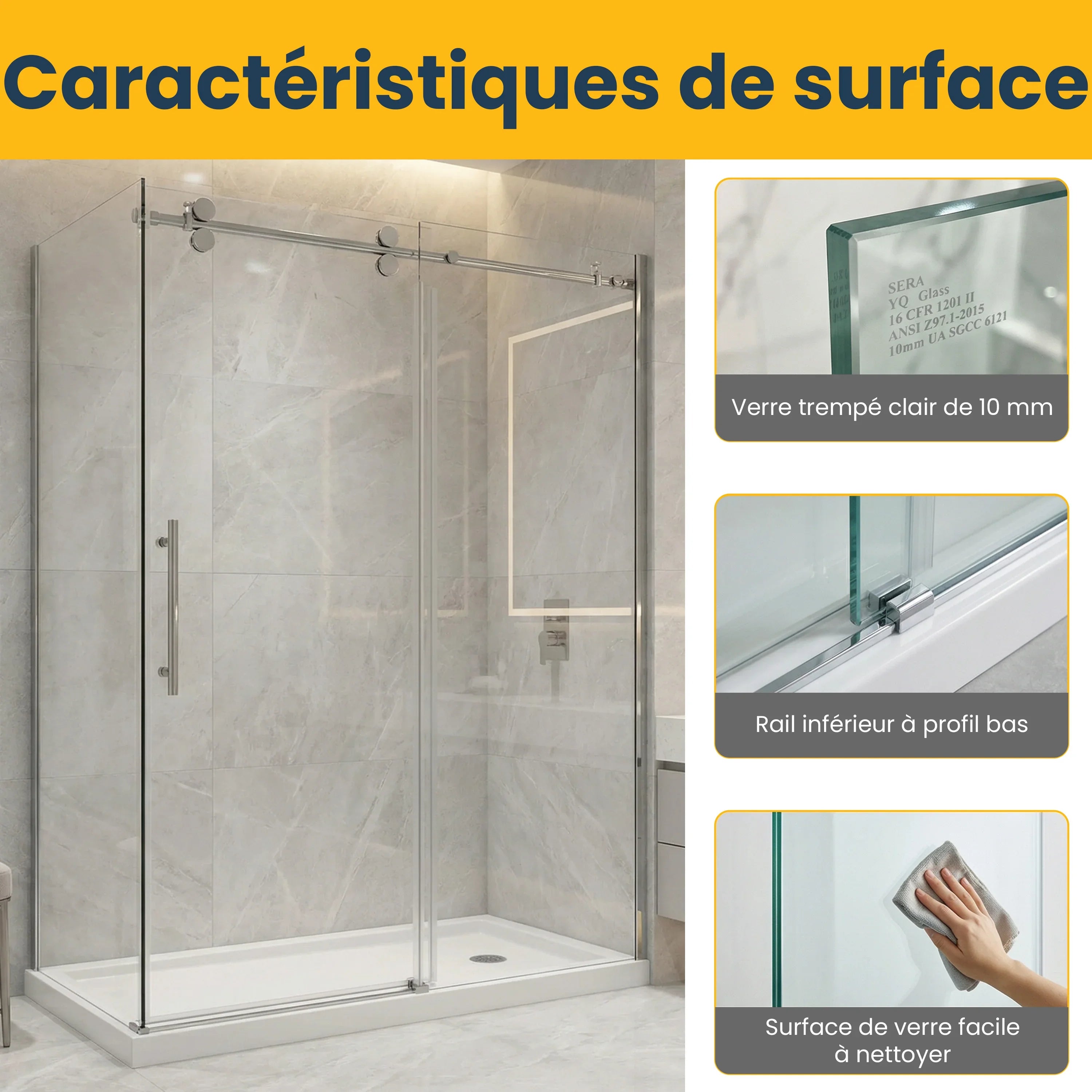 60" x 32" x 75" Chrome Round Hardware Sliding Shower Door Set - 2 Wall Corner Setup