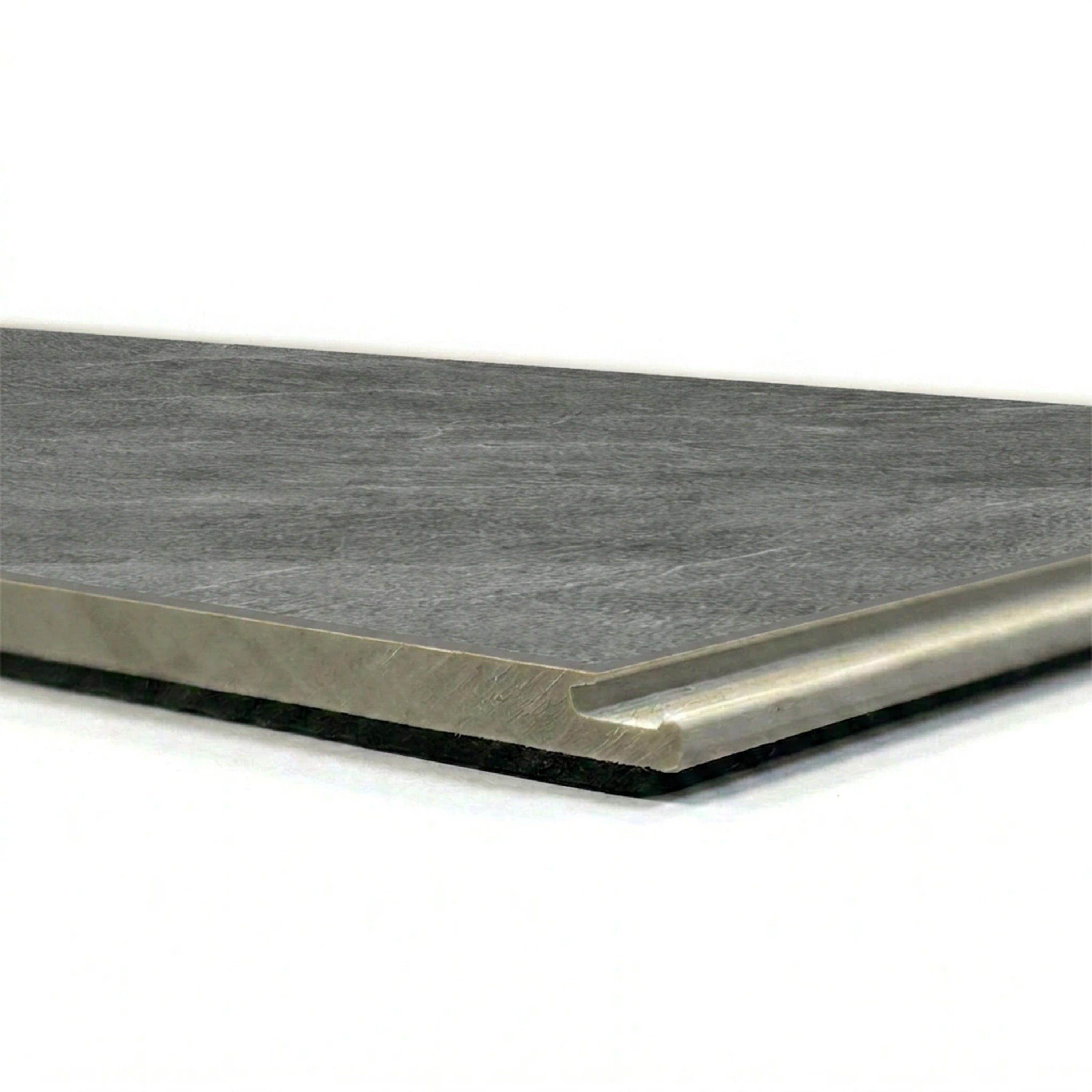 Gris Foudre 5mm SPC Vinyle de Luxe avec Joint Réel | 12 in x 48 in