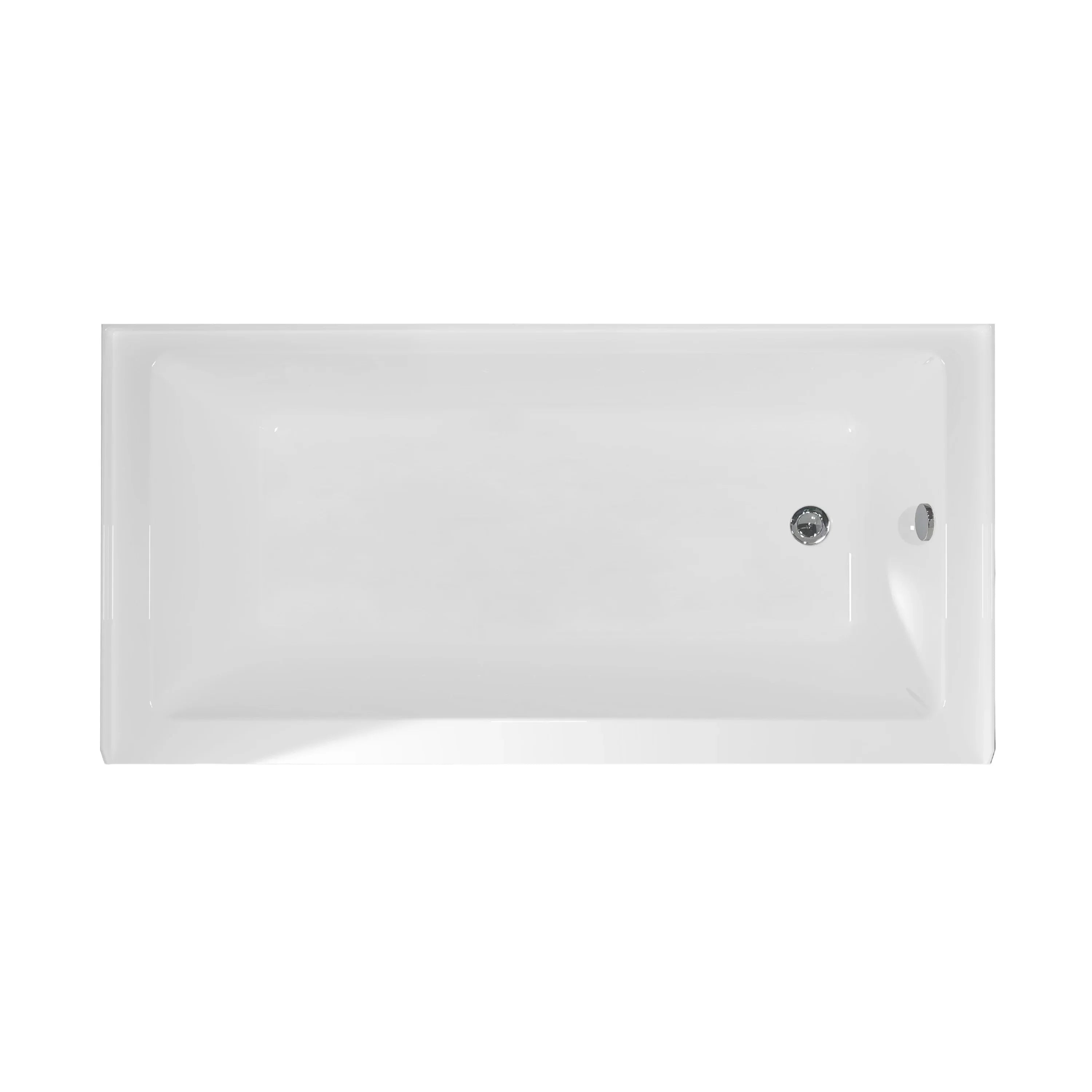 Baignoire en Alcôve en Acrylique 60 po x 32 po – Option de Drain à Droite ou à Gauche