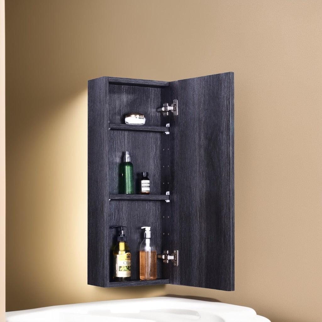 12" Medicine Cabinet - Distressed Oak Eclipse - Golden Elite Deco