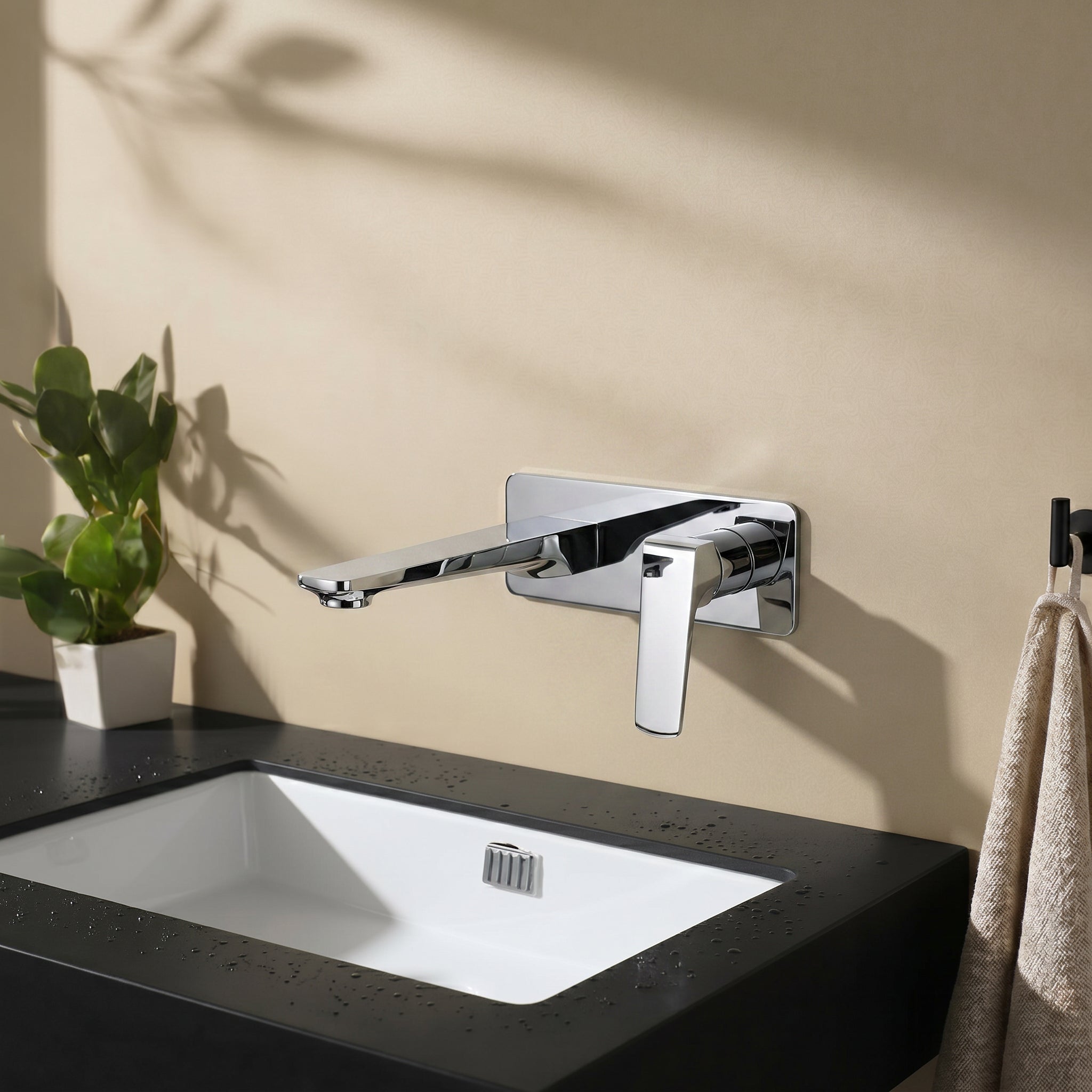 Robinet de Lavabo de Salle de Bains à 1 Poignée Chrono en Chromé