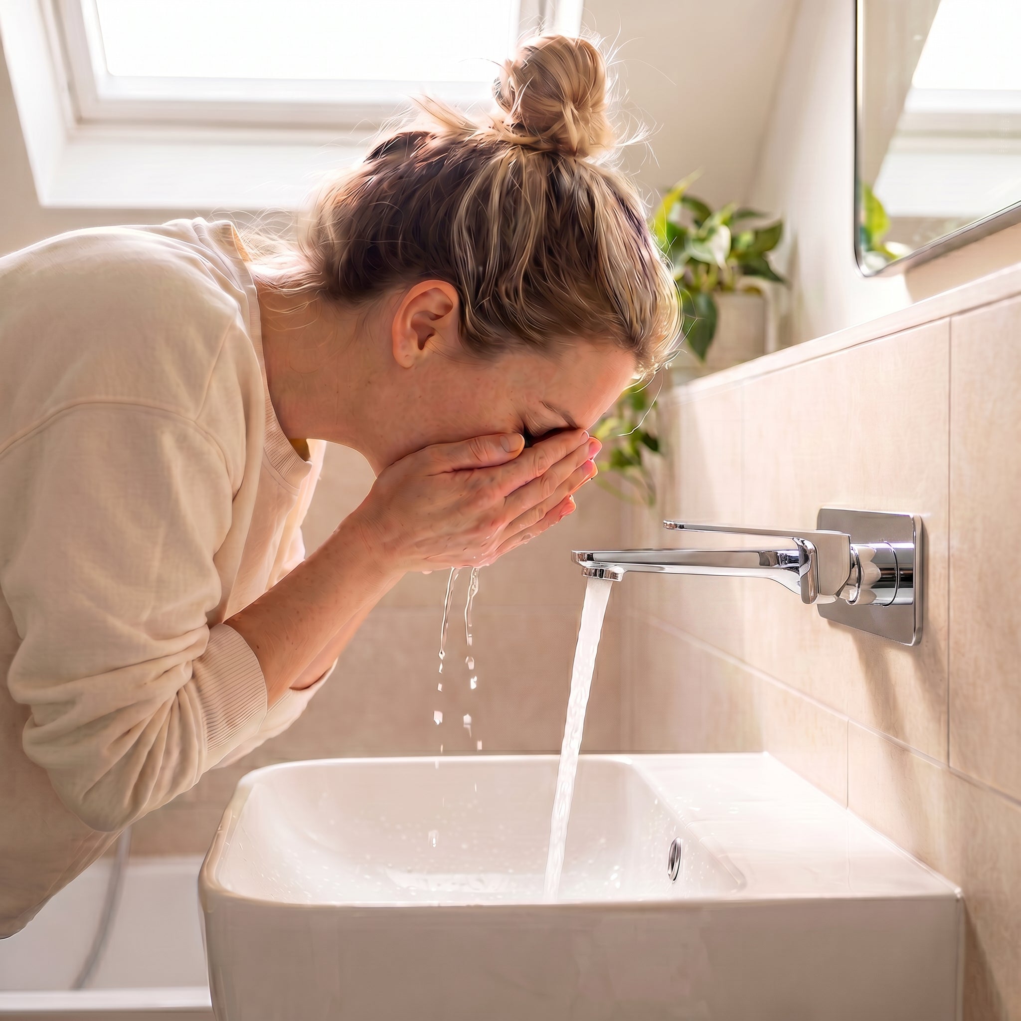 Robinet de Lavabo de Salle de Bains à 1 Poignée Chrono en Chromé