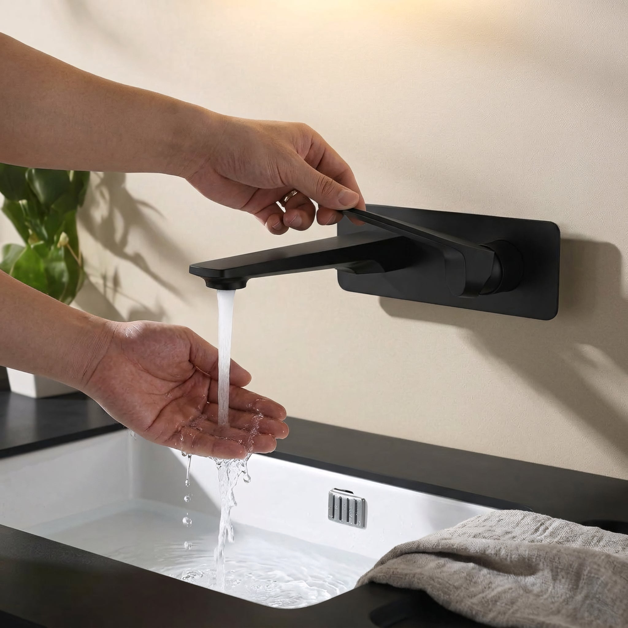 Chrono Single Handle Bathroom Sink Faucet in Matte Black