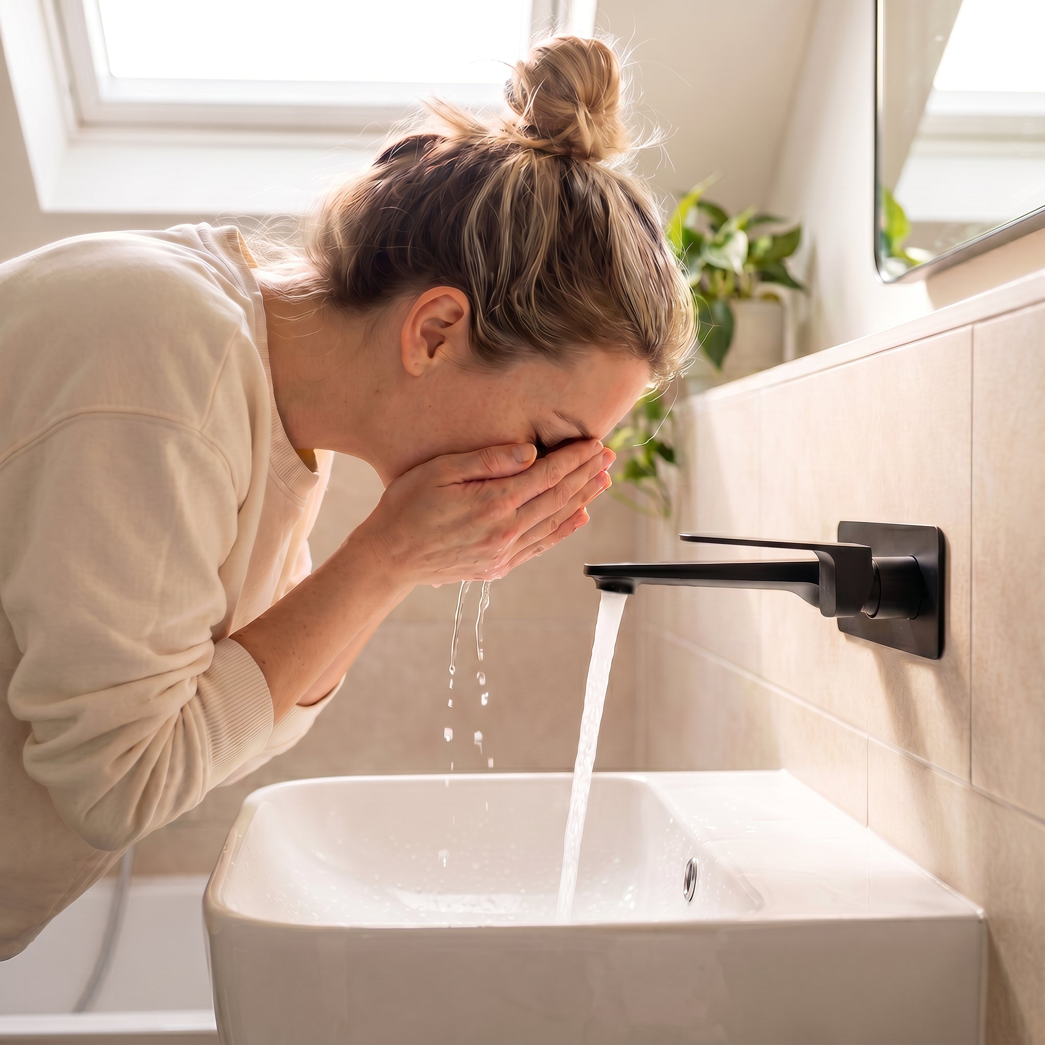 Chrono Single Handle Bathroom Sink Faucet in Matte Black