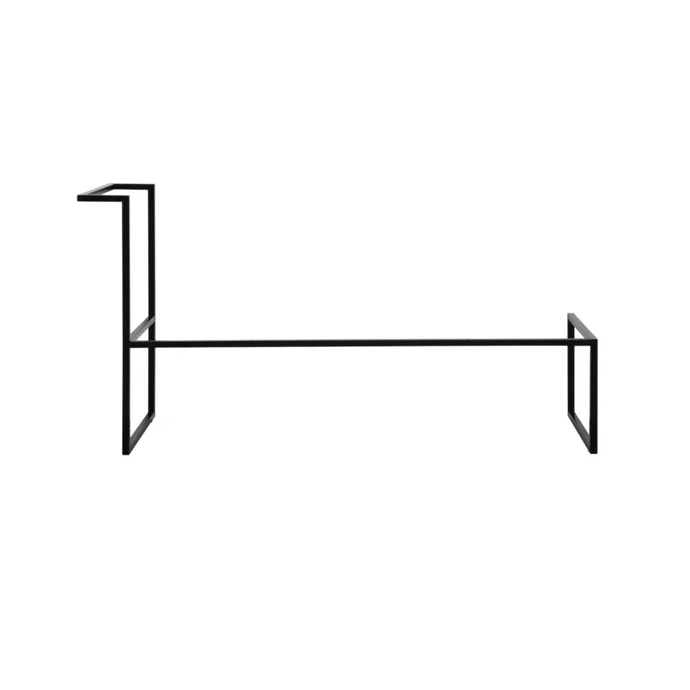 Cadre en acier inoxydable en métal noir mat de 64 po pour vanités murales - 1625 * 449 * 790