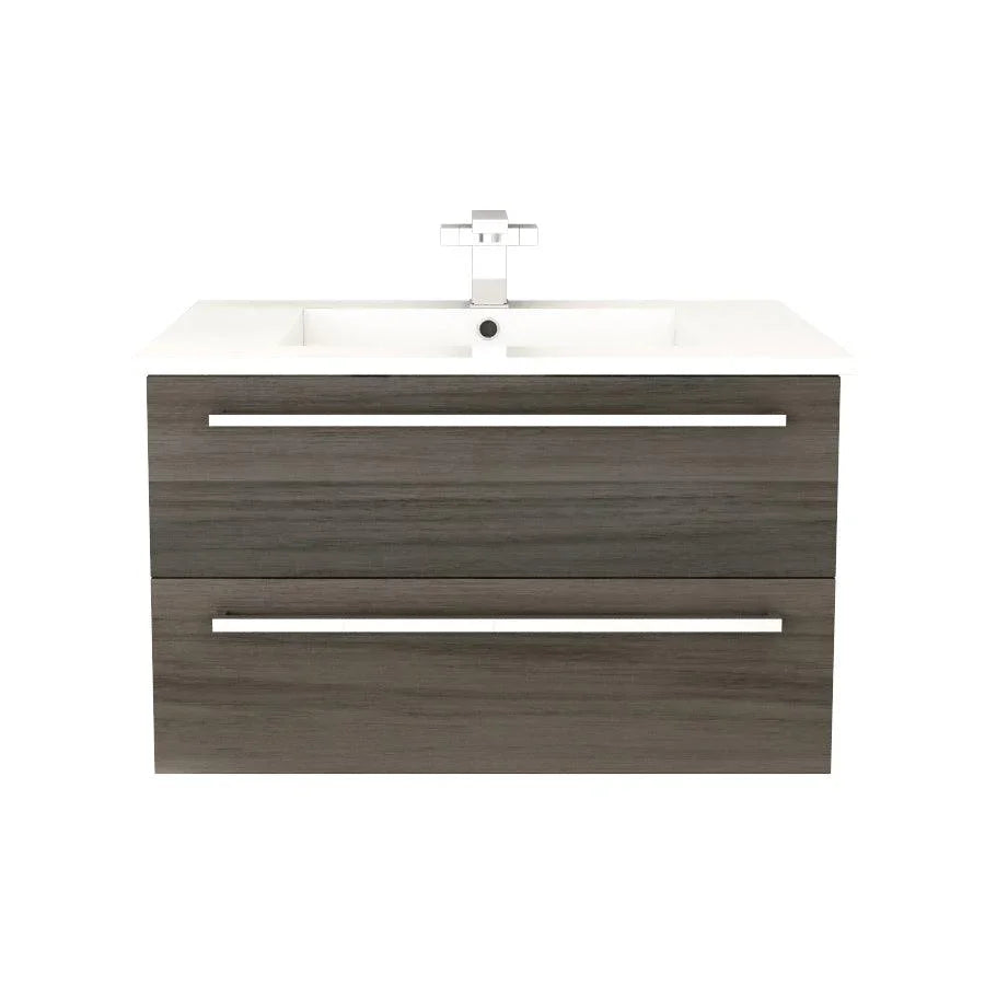 30" Zambukka Wall Mount Single Sink Bathroom Vanity with White Acrylic Countertop : Silhouette - Golden Elite Deco