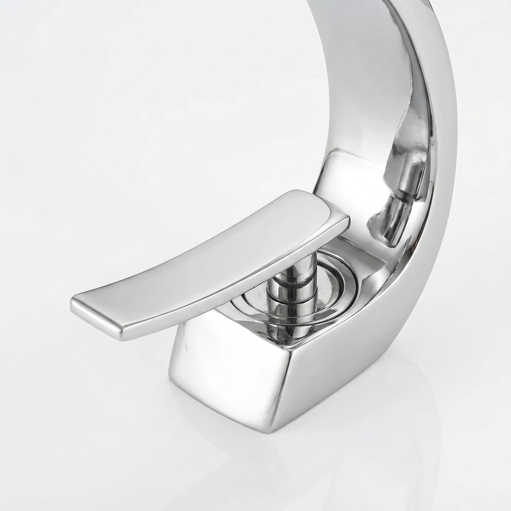 Robinet de Lavabo de Salle de Bains à 1 Poignée G-shape en Chromé