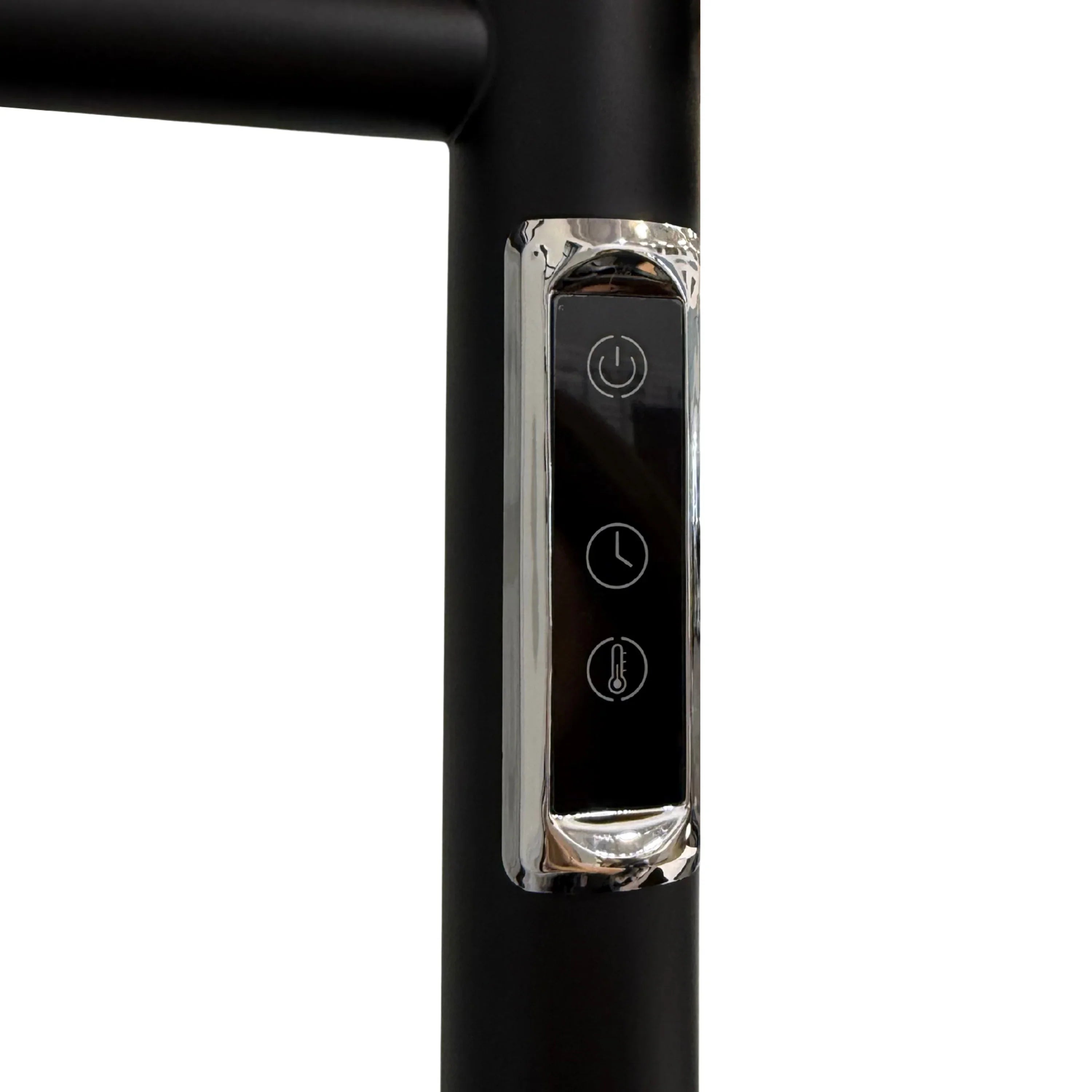 20" x 32" Matte Black Plug-in Wall-Mount Towel Warmer with 10 Round Bars