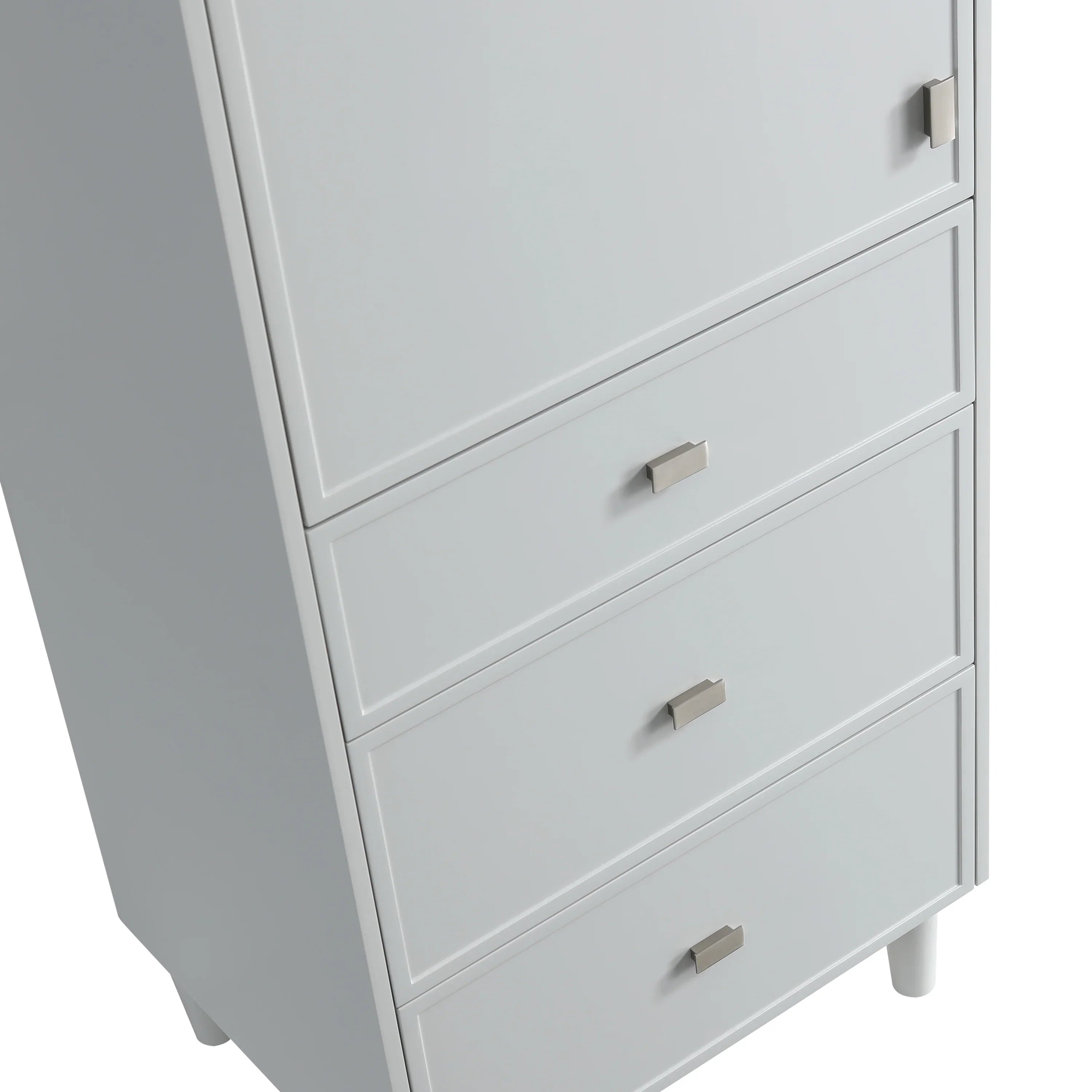 Bathroom Freestanding Linen Cabinet - Hampton Grey