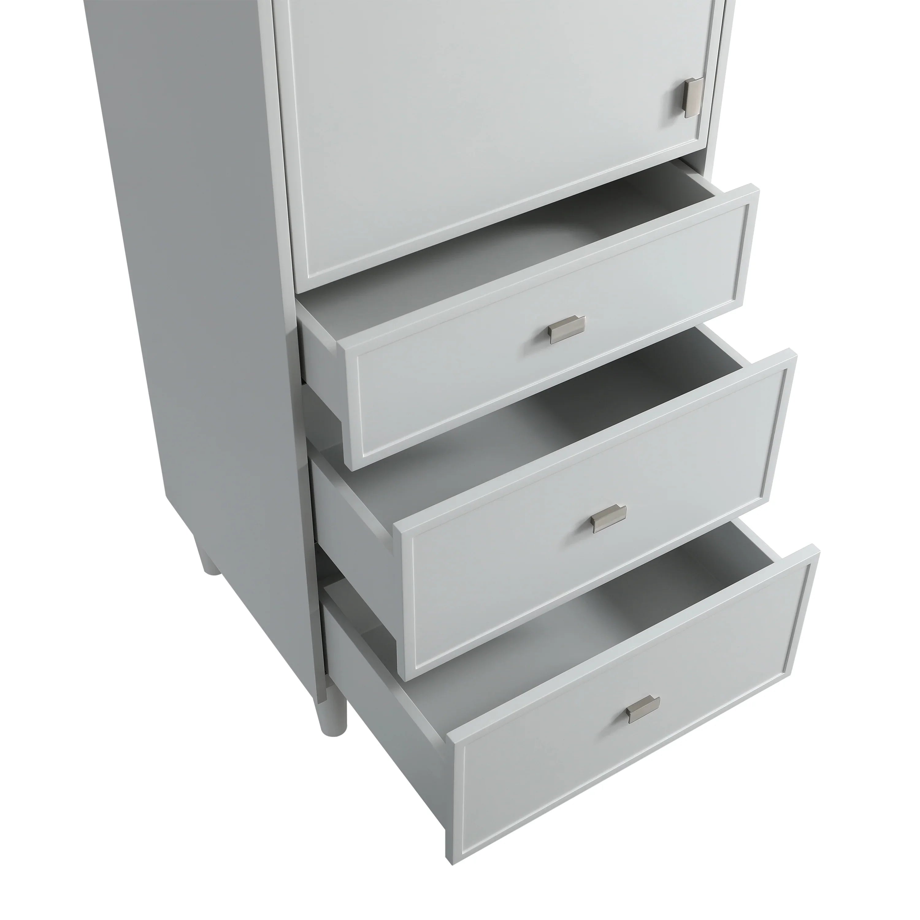 Bathroom Freestanding Linen Cabinet - Hampton Grey