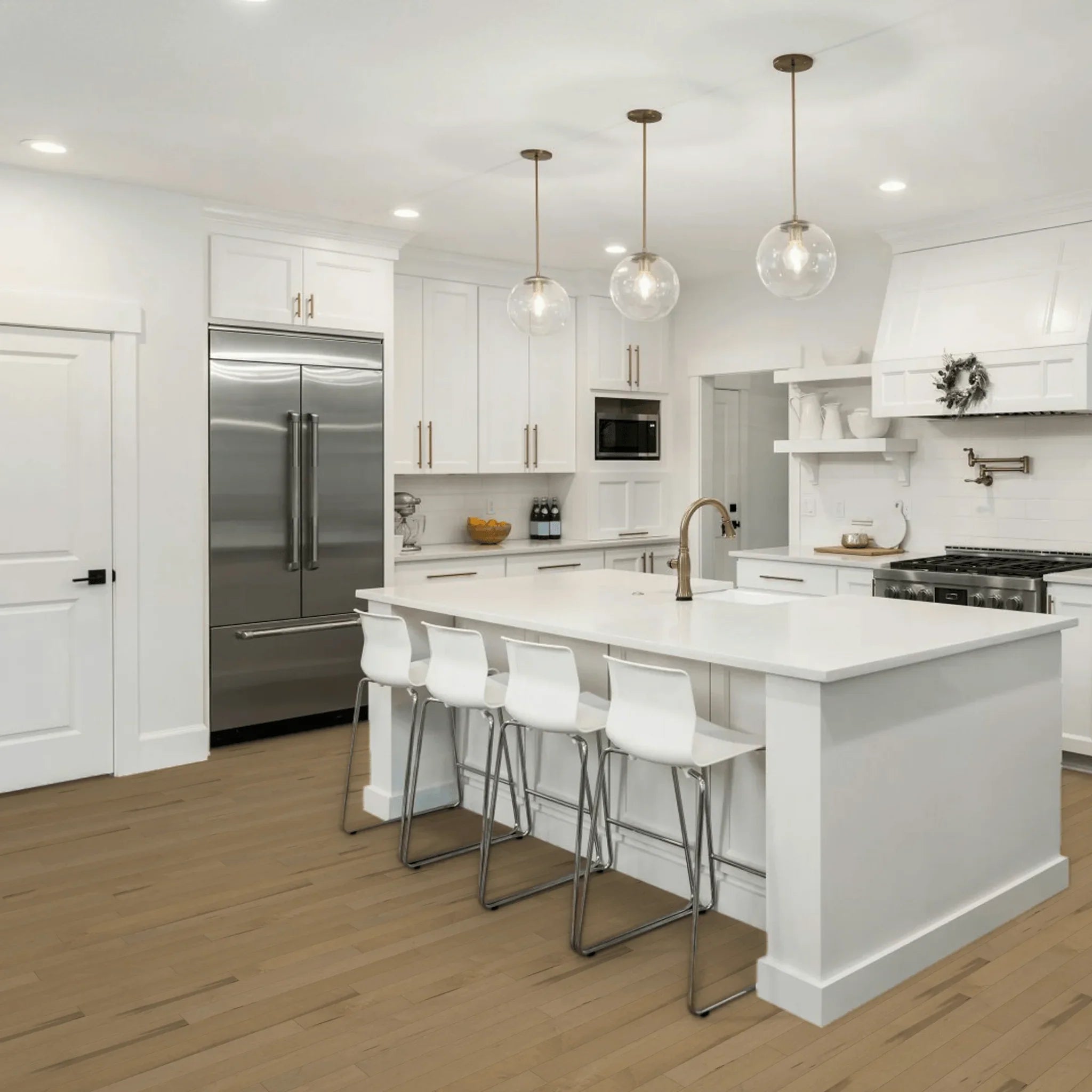 Hard Maple Solid Hardwood Flooring - Barili - 3 1/4" Nuance Ultra-Matte 10% Smooth - Golden Elite Deco