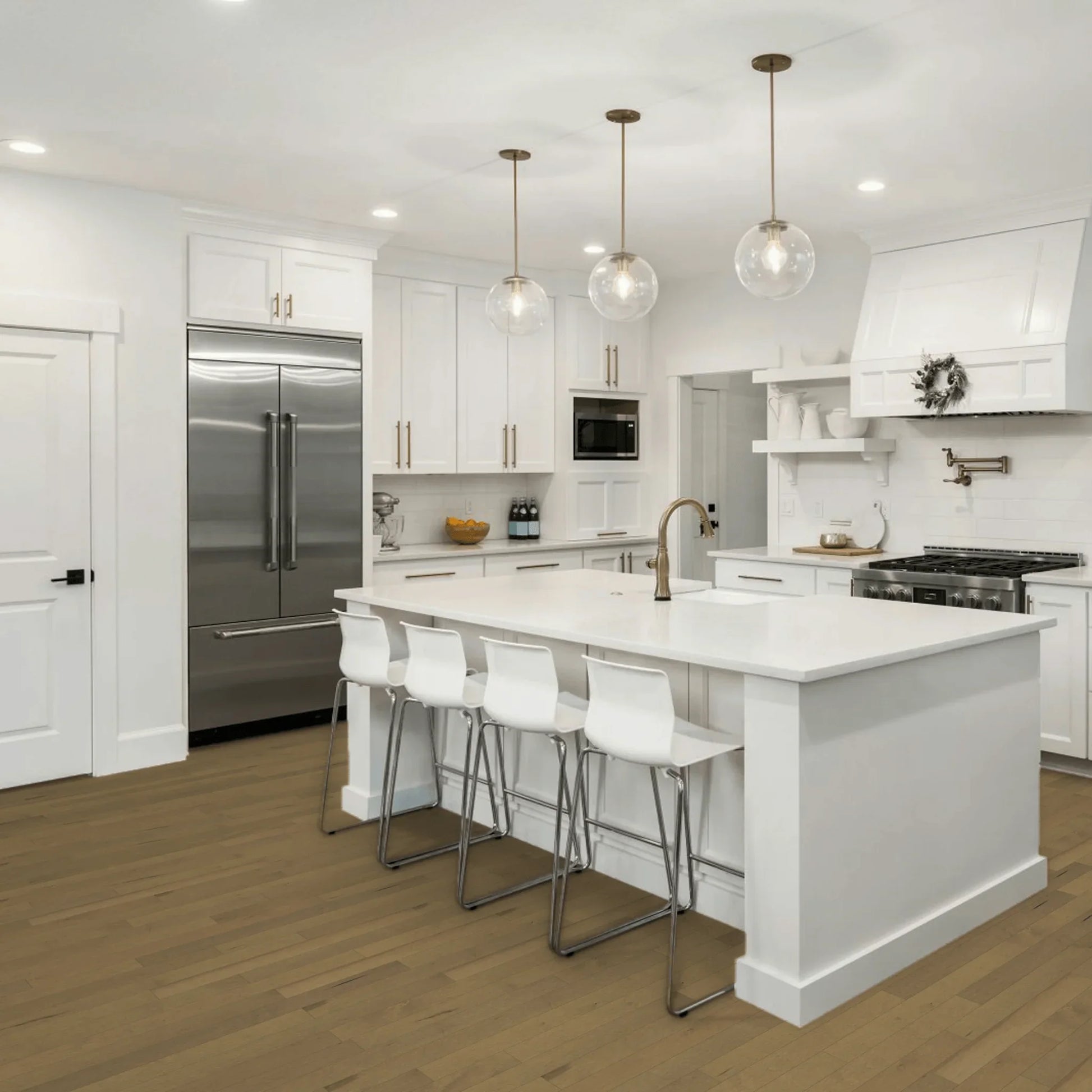 Hard Maple Solid Hardwood Flooring - Turin - 4 1/4" Nuance Ultra-Matte 10% Smooth - Golden Elite Deco